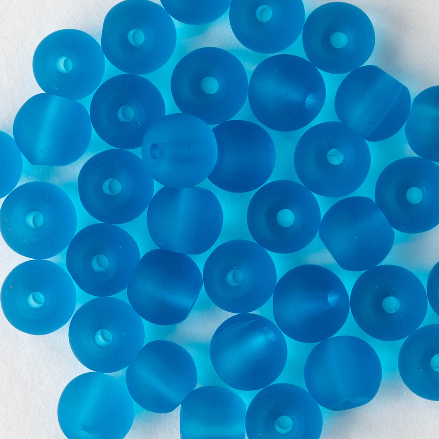 6mm Round Beads - Pacific Blue - 70 beads
