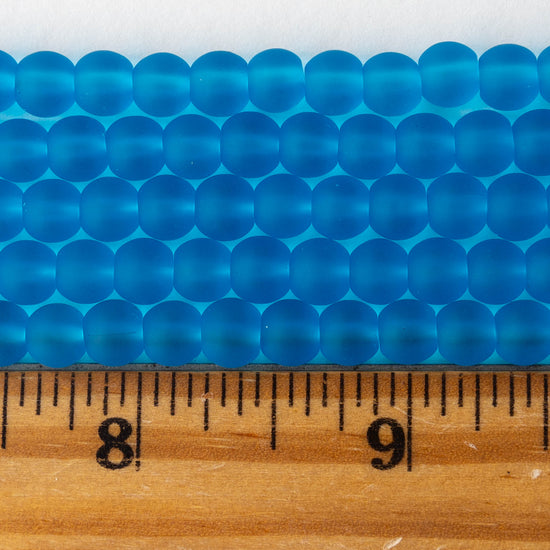 6mm Round Beads - Pacific Blue - 70 beads