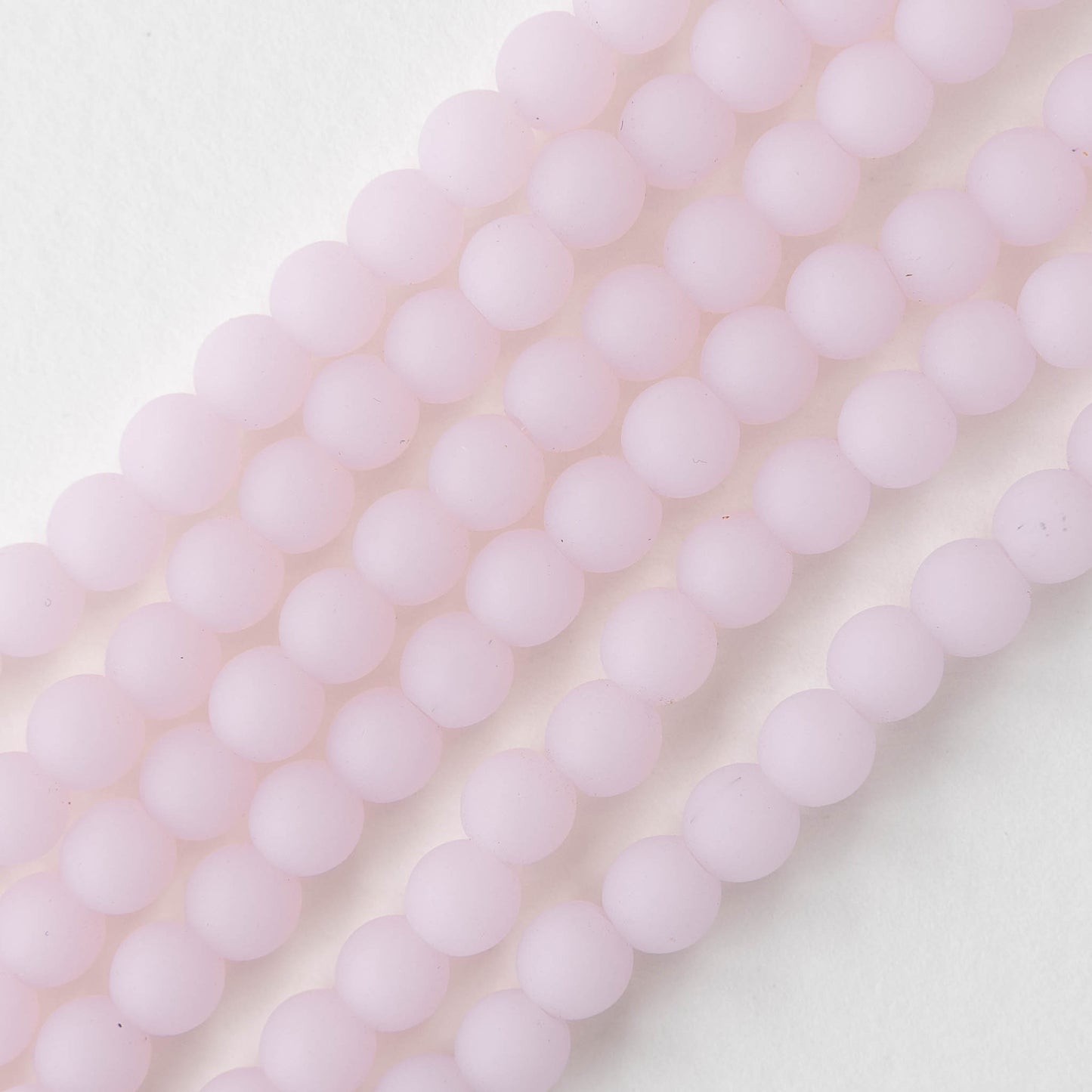 6mm Round Beads - Opaque Pink - 70 beads