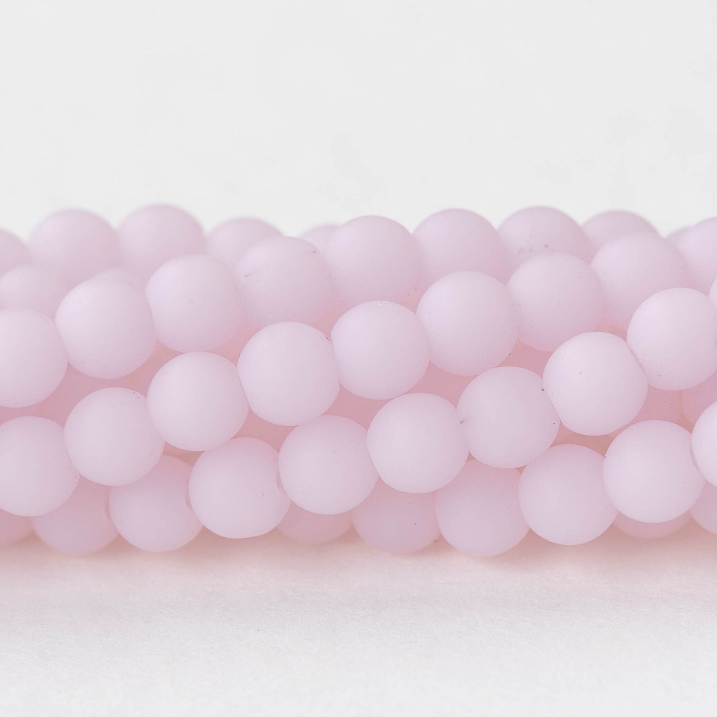 6mm Round Beads - Opaque Pink - 70 beads