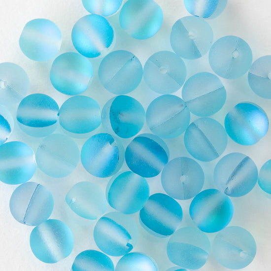 6mm Round Glass Beads - Mystic Aura - 30 beads