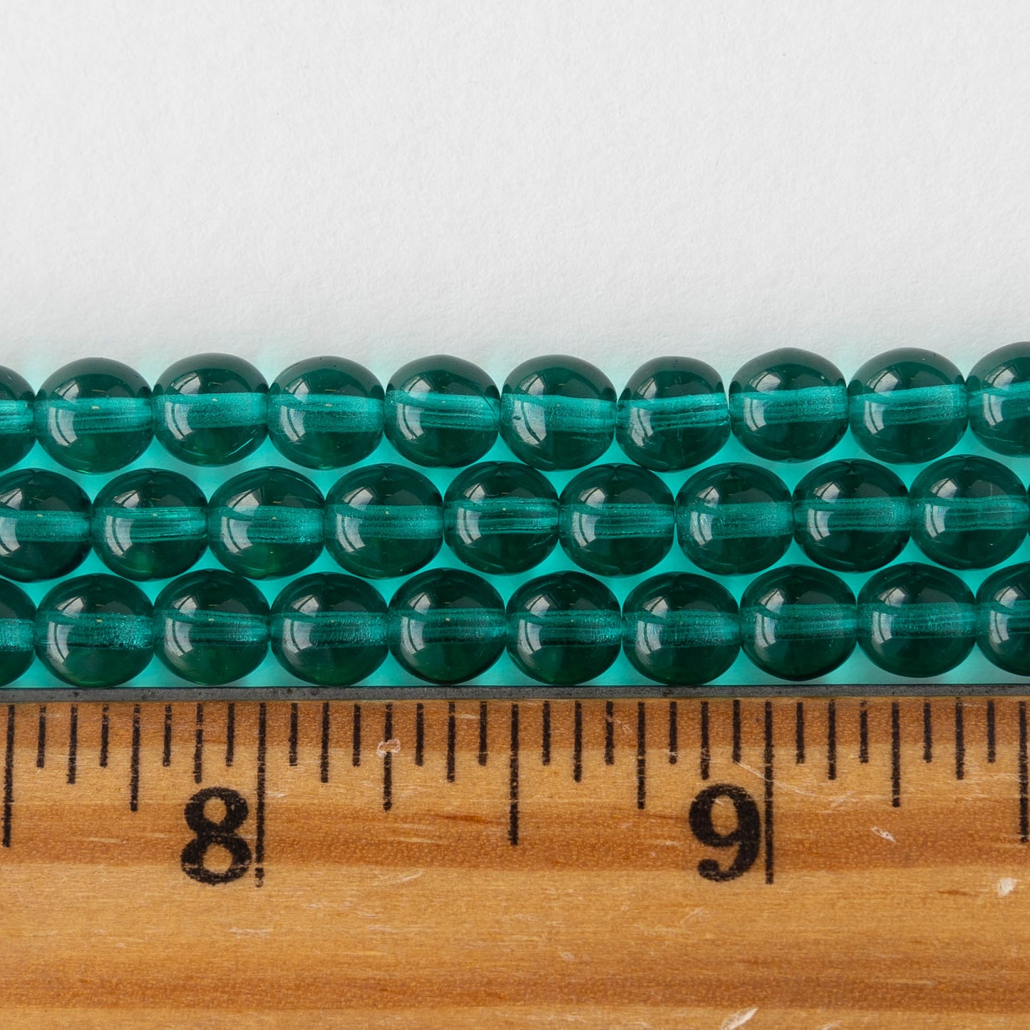 6mm Round Glass Beads - Viridian Teal - 50 – funkyprettybeads