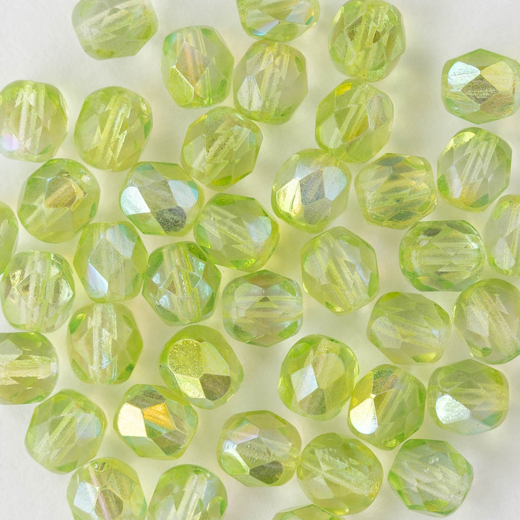 50pc/Lot 6mm 8mm 10mm AB Color Rhinestone Ball Shape Loose Beads Metal  Crystal Beads for