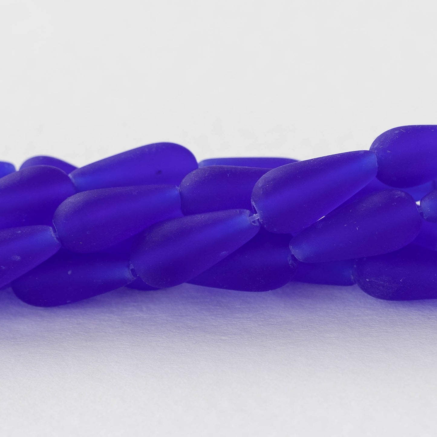 Load image into Gallery viewer, 6x13mm Long Drill Drops - Cobalt Blue  Matte - 20 Beads
