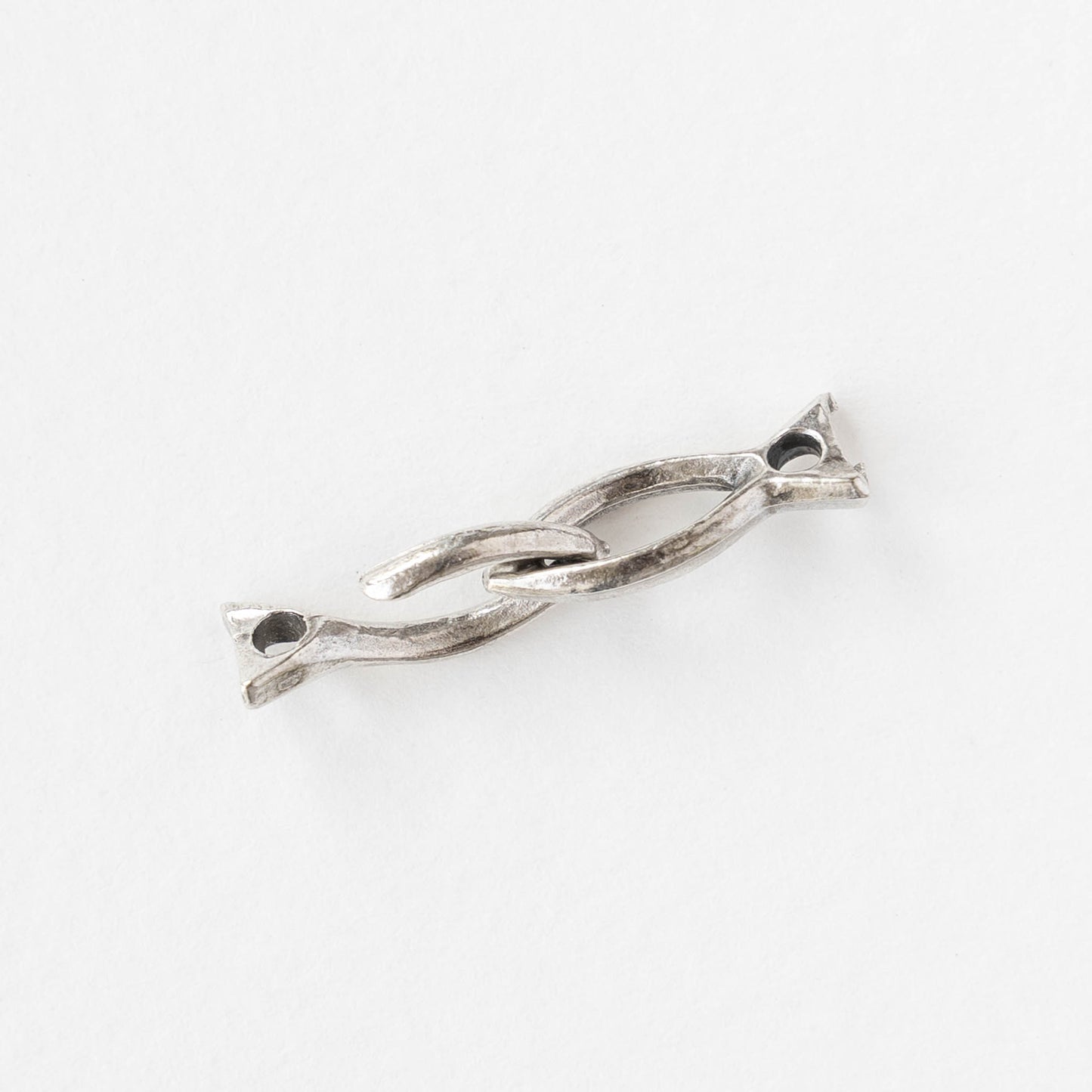 6x26mm Mykonos Fish Hook and Eye Clasp - Antique Silver Patina - 1, 4, or 8 clasps