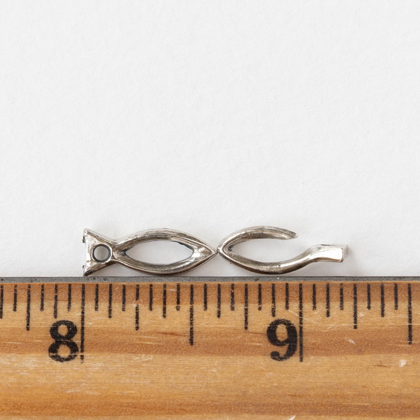 6x26mm Mykonos Fish Hook and Eye Clasp - Antique Silver Plated - 1, 4, or 8 clasps