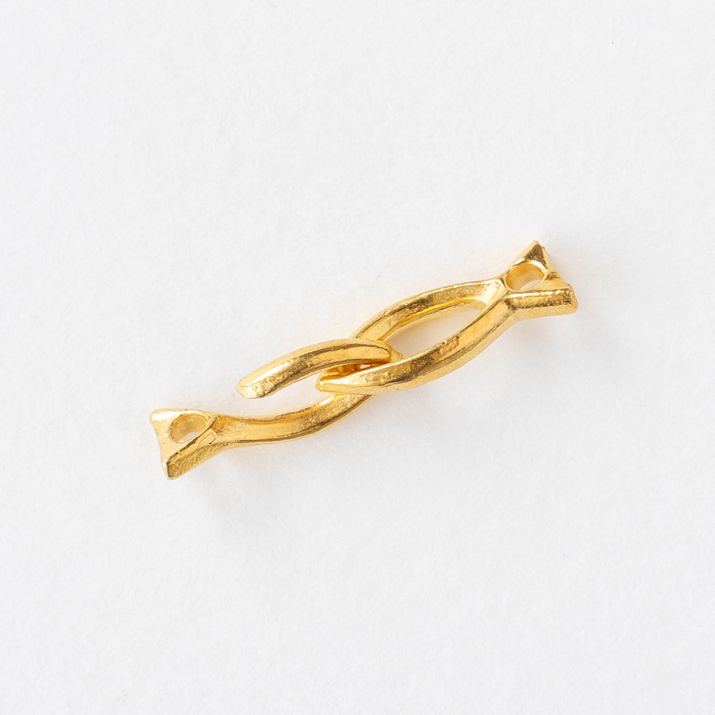 6x26mm Mykonos Fish Hook and Eye Clasp - 24K Gold - 1, 4, or 8 clasps