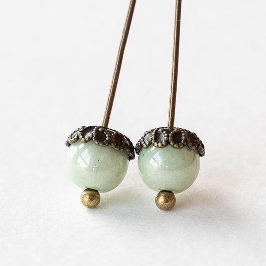 7mm Antiqued Brass Filigree Bead Caps - 20 Pieces