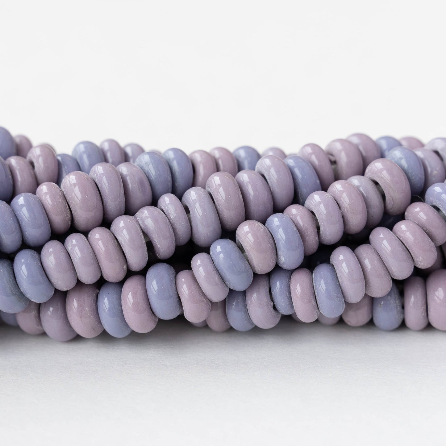 7x4mm Java Donut Beads - Purple - Whole or Half Strand