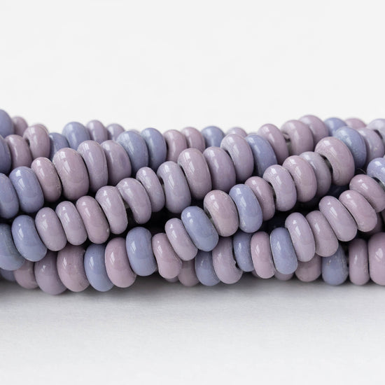 7x4mm Java Donut Beads - Purple - Whole or Half Strand