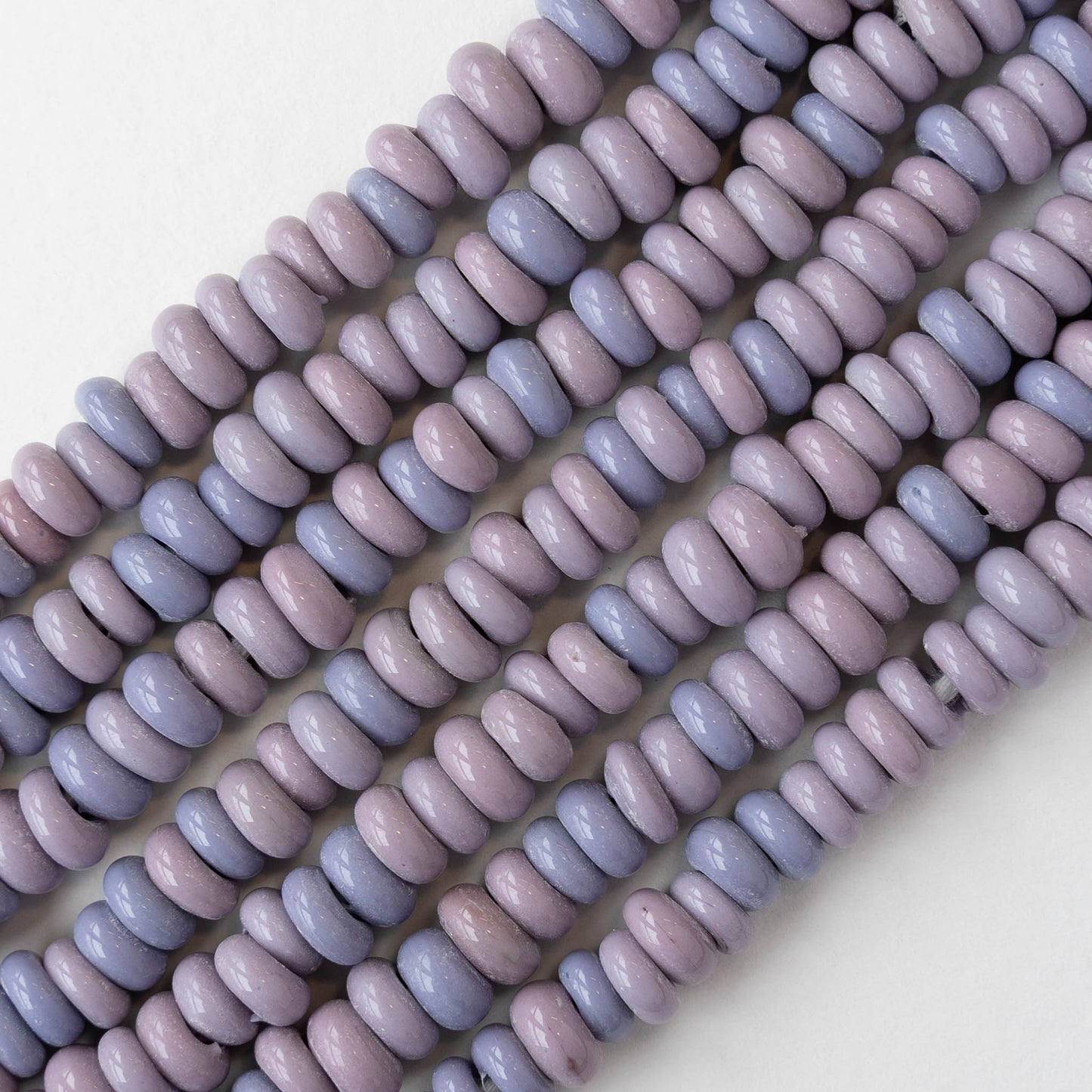 7x4mm Java Donut Beads - Purple - Whole or Half Strand