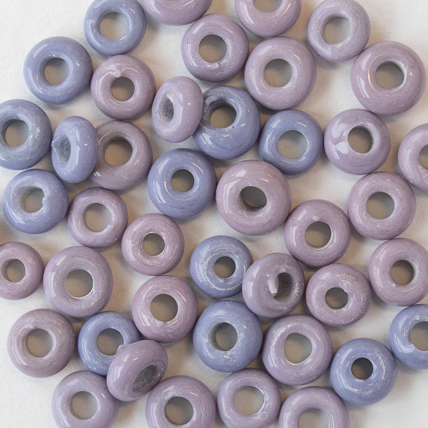 7x4mm Java Donut Beads - Purple - Whole or Half Strand
