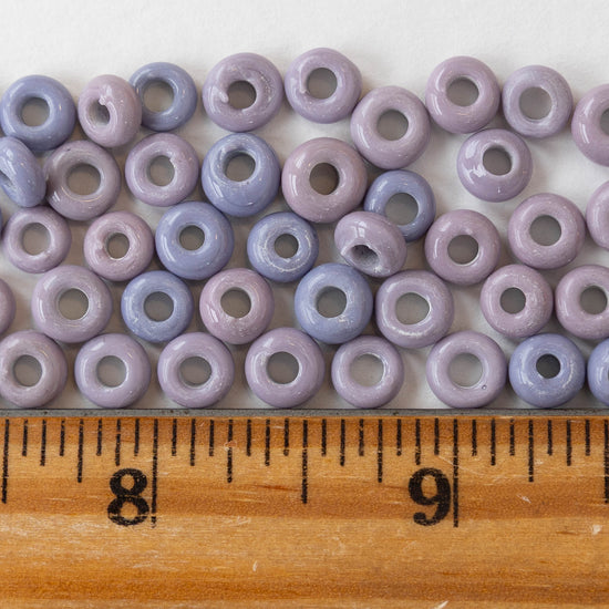 7x4mm Java Donut Beads - Purple - Whole or Half Strand