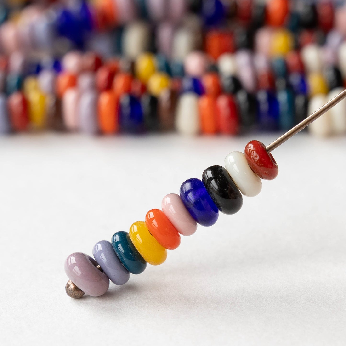 7x4mm Java Donut Beads - Color Mix - Whole or Half Strand