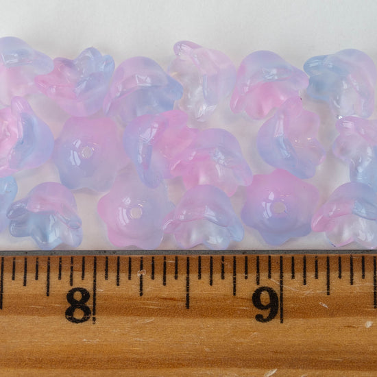 Load image into Gallery viewer, 7x12mm Flower Beads - Pink Lavender Mix - 30 Beads
