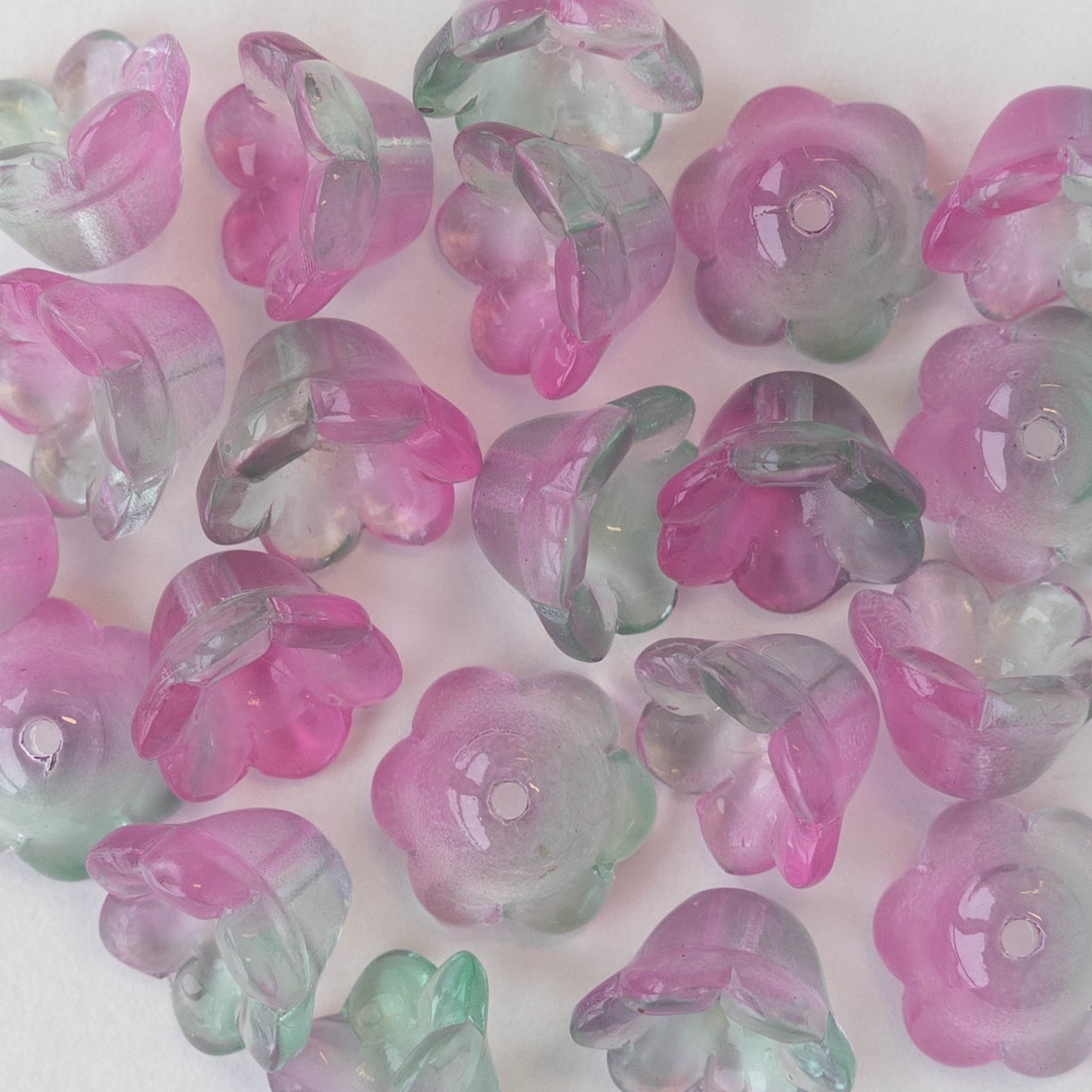 Load image into Gallery viewer, 7x12mm Flower Beads - Tourmaline Mix - 30 Beads
