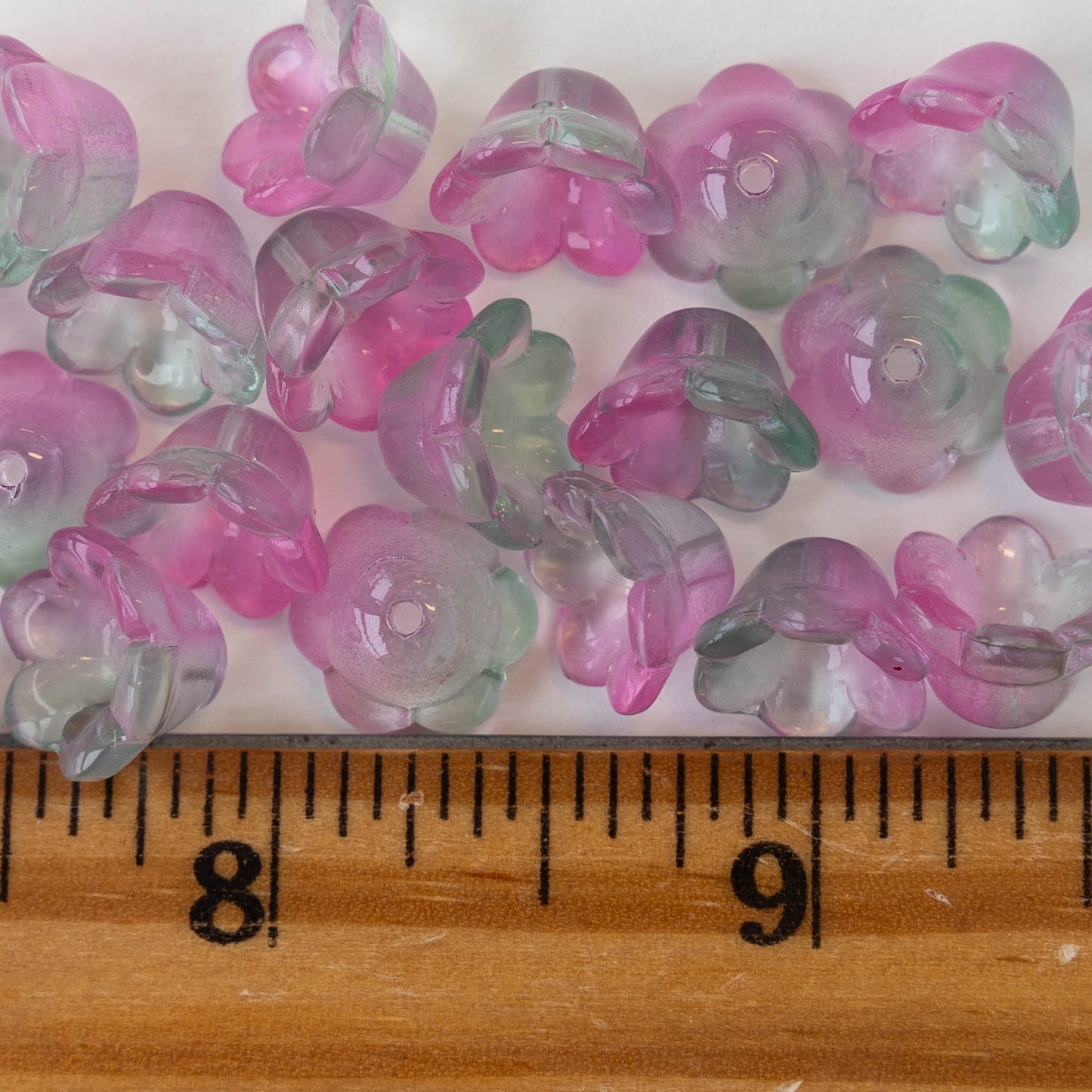 Load image into Gallery viewer, 7x12mm Flower Beads - Tourmaline Mix - 30 Beads

