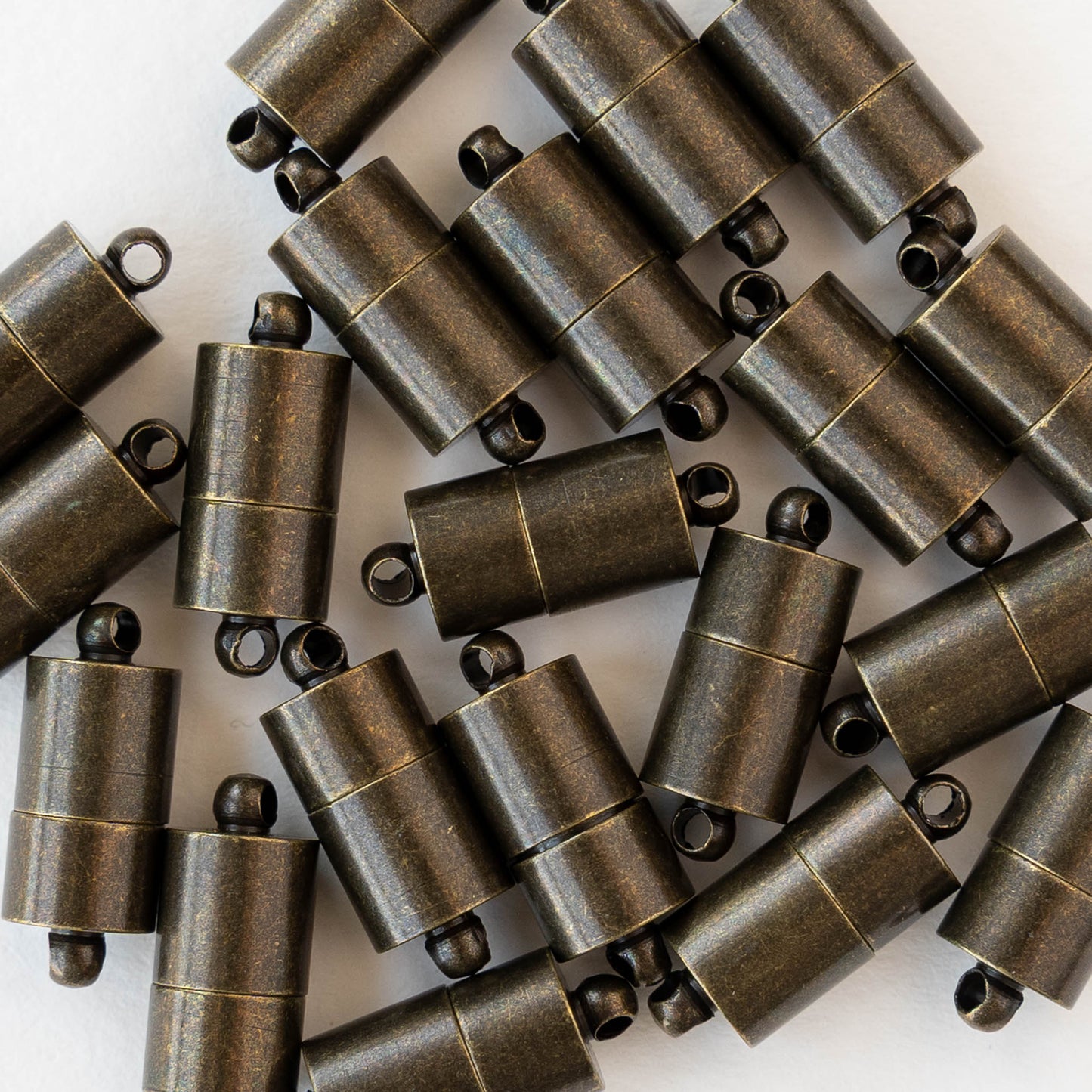 7x12mm Magnetic Tube Clasp - Antiqued Bronze - 1 clasp