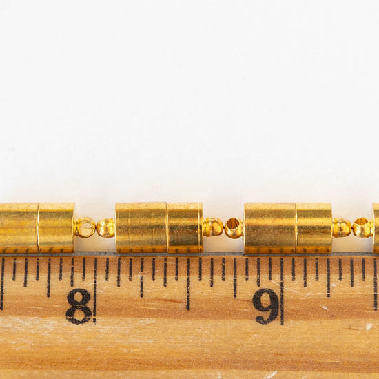 7x12mm Magnetic Tube Clasp - Gold - 1 clasp