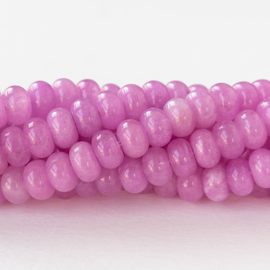 8.5mm Dyed Agate Rondelles - Pink - Whole or Half Strand