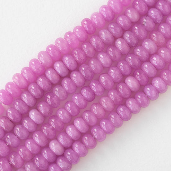 8.5mm Dyed Agate Rondelles - Pink - Whole or Half Strand