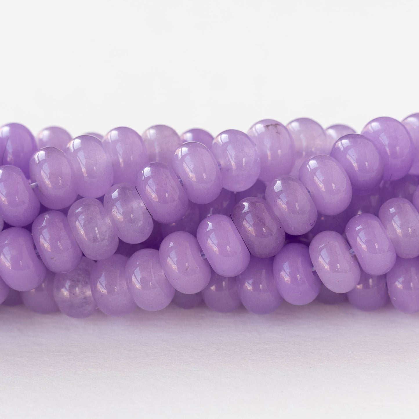 8.5mm Dyed Agate Rondelles - Purple - Whole or Half Strand