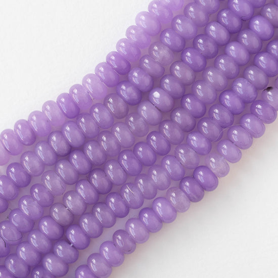 8.5mm Dyed Agate Rondelles - Purple - Whole or Half Strand