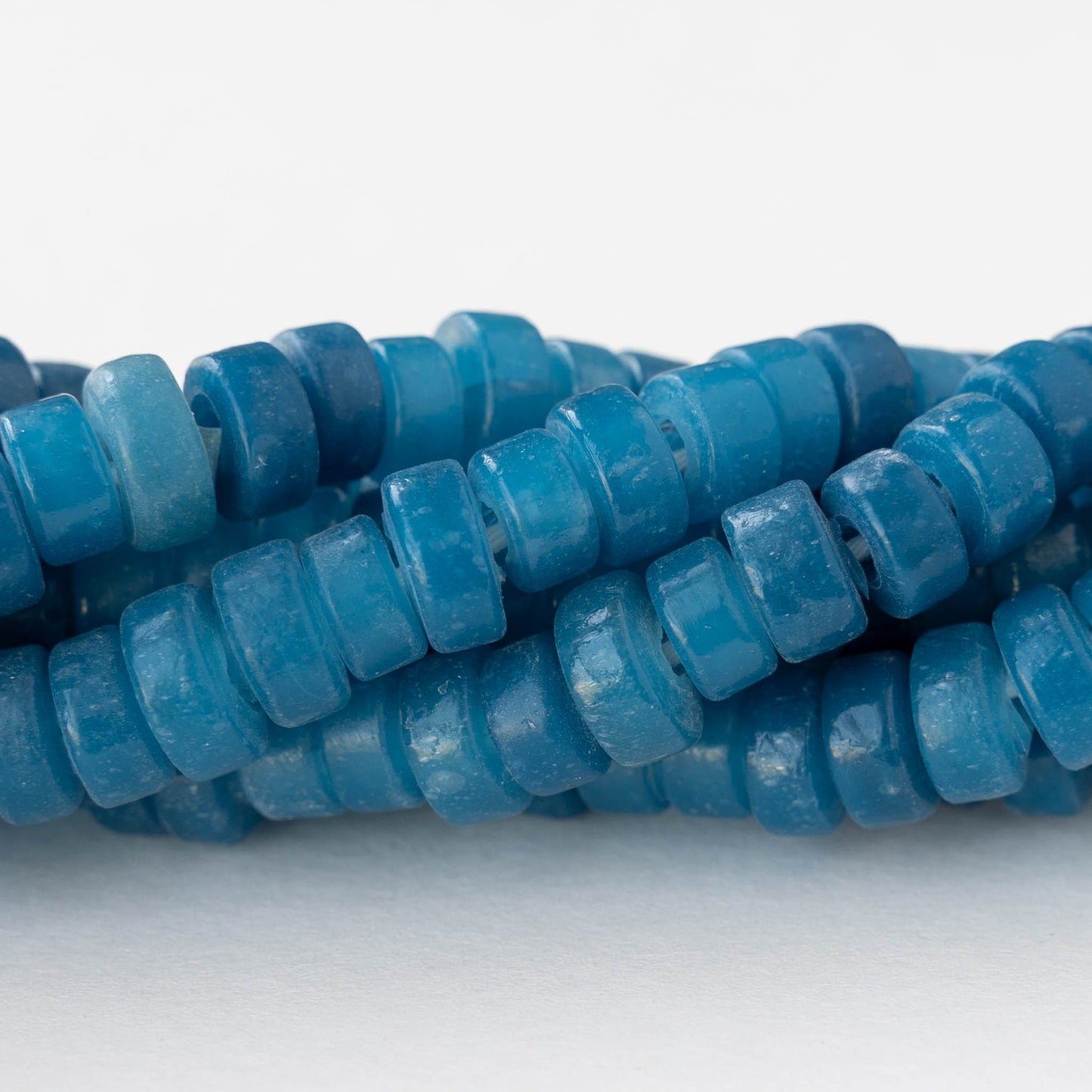 8mm Labang Beads - Capri Blue - Whole or Half Strand