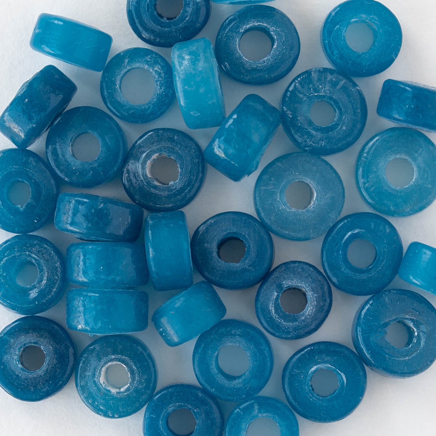 8mm Labang Beads - Capri Blue - Whole or Half Strand