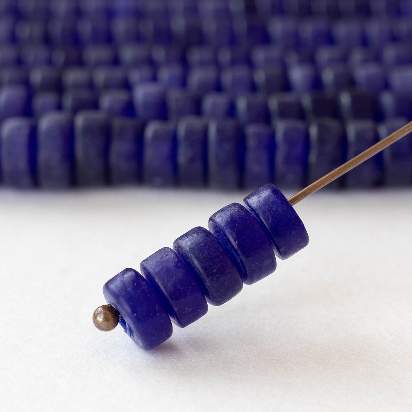 8mm Labang Beads - Cobalt Blue - Whole or Half Strand