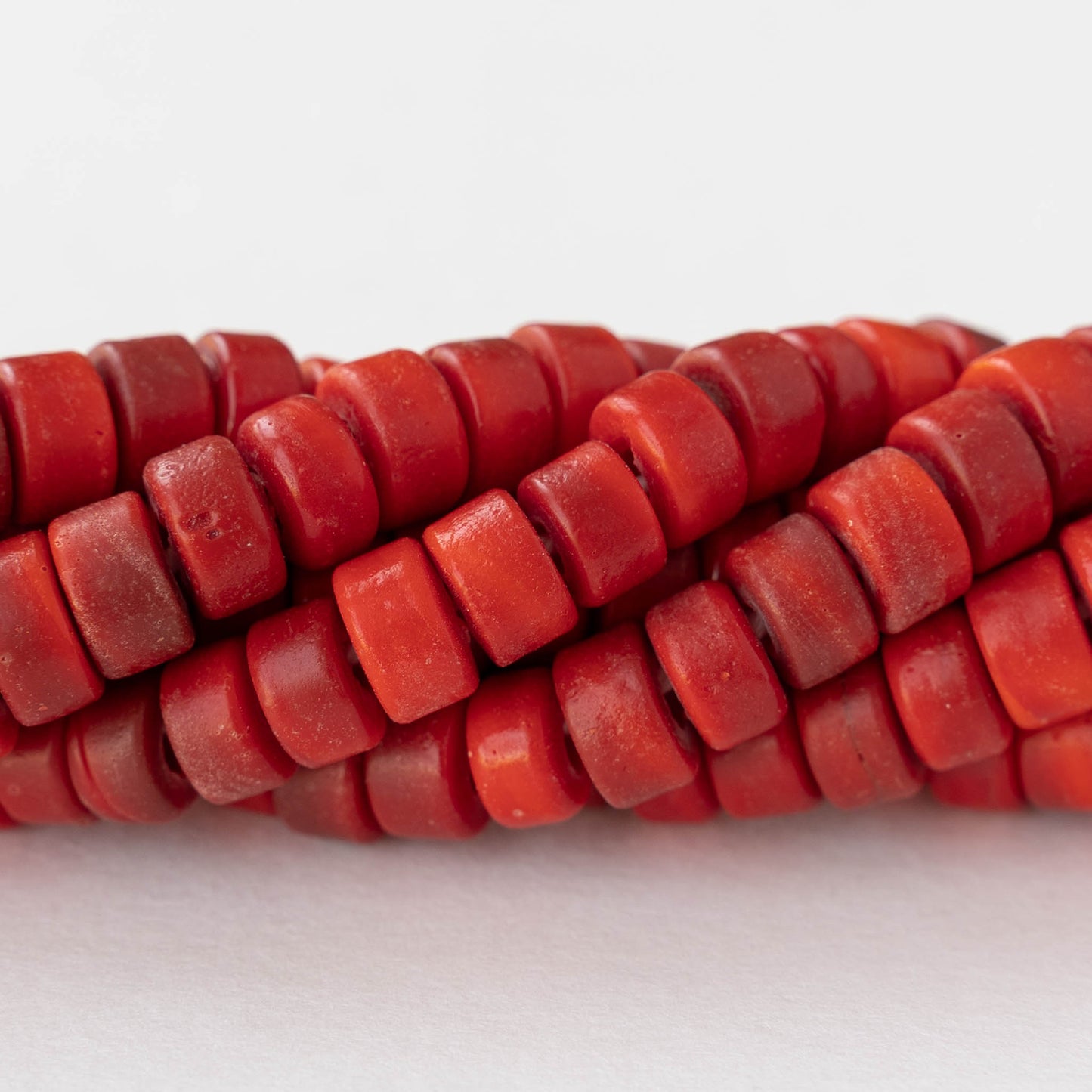 8mm Labang Beads - Red - Whole or Half Strand