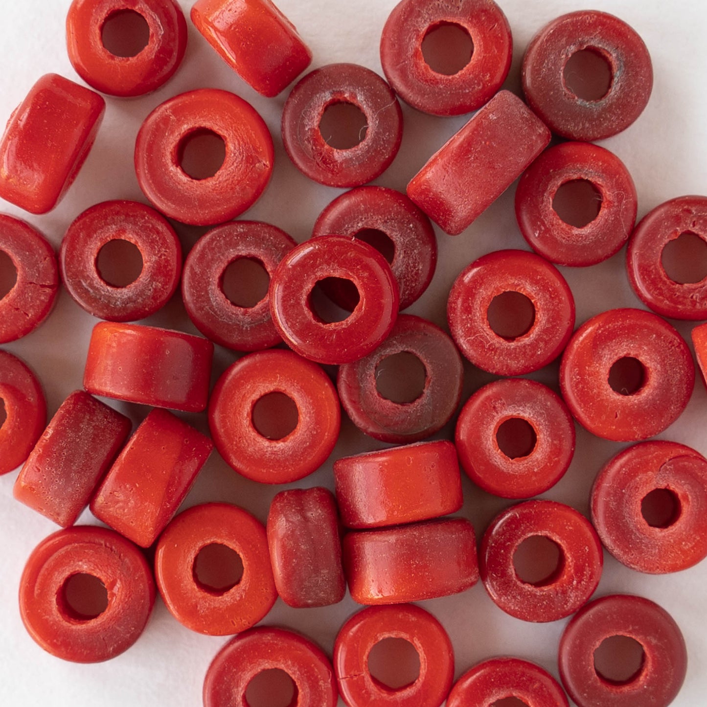 8mm Labang Beads - Red - Whole or Half Strand