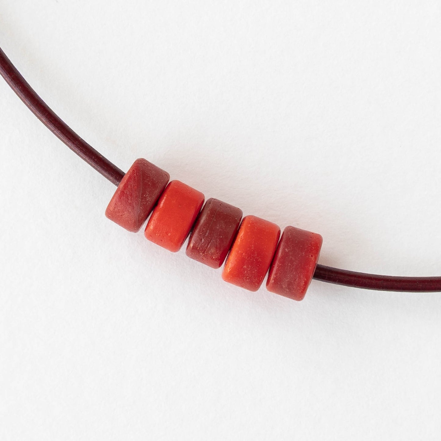 8mm Labang Beads - Red - Whole or Half Strand