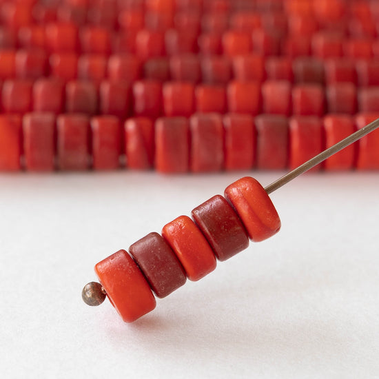 8mm Labang Beads - Red - Whole or Half Strand