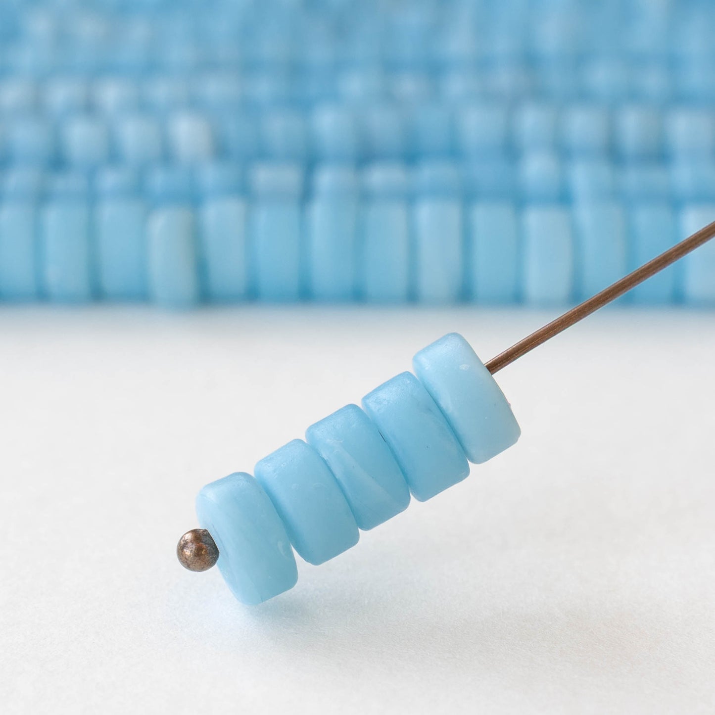 8mm Labang Beads - Sky Blue - Whole or Half Strand