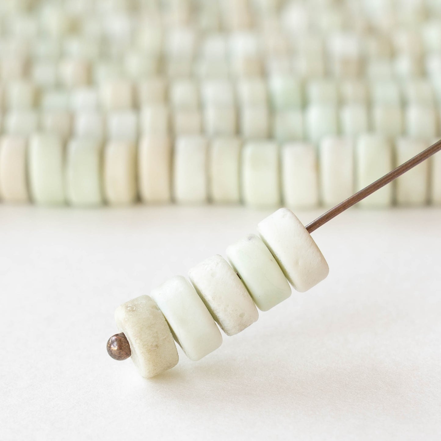 8mm Labang Beads - White - Whole or Half Strand