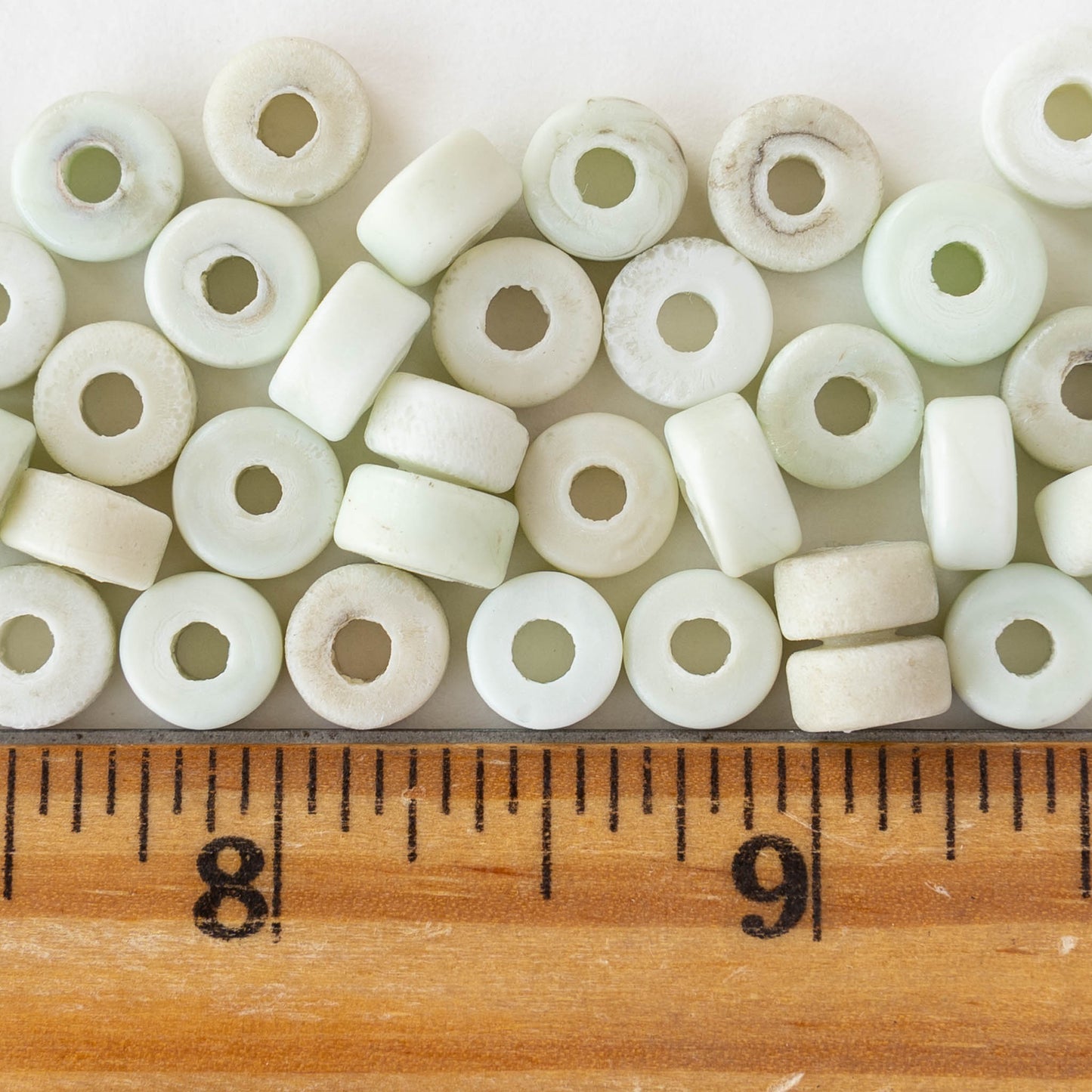 8mm Labang Beads - White - Whole or Half Strand