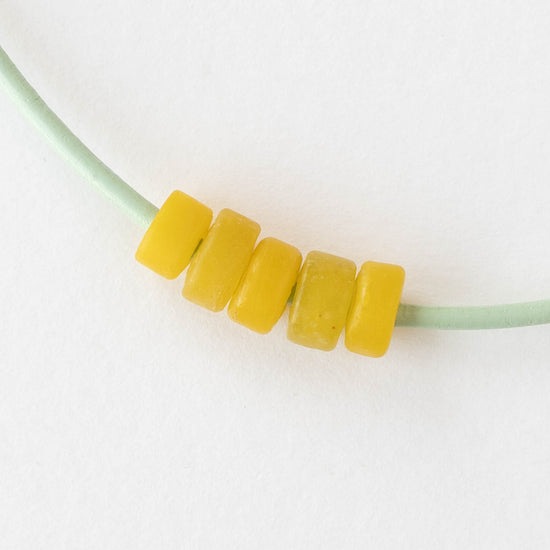 8mm Labang Beads - Yellow - Whole or Half Strand
