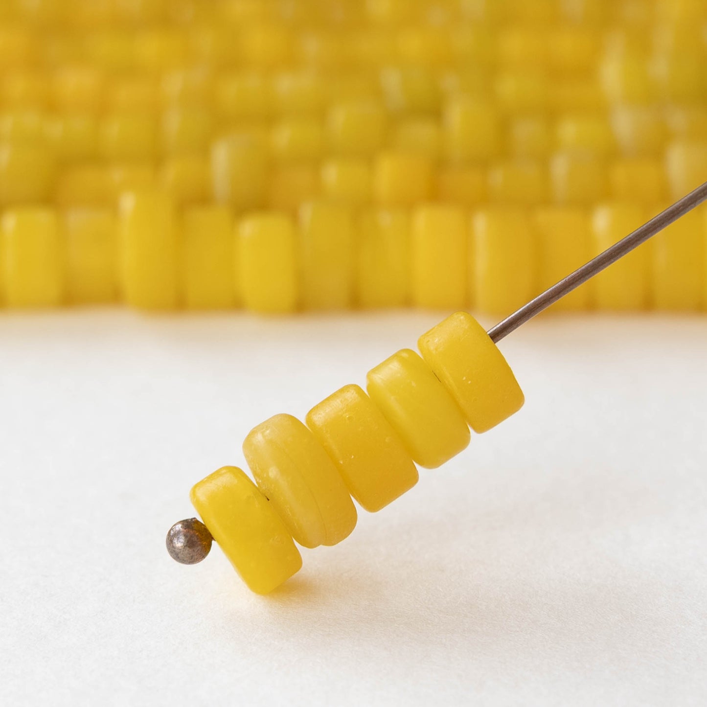 8mm Labang Beads - Yellow - Whole or Half Strand