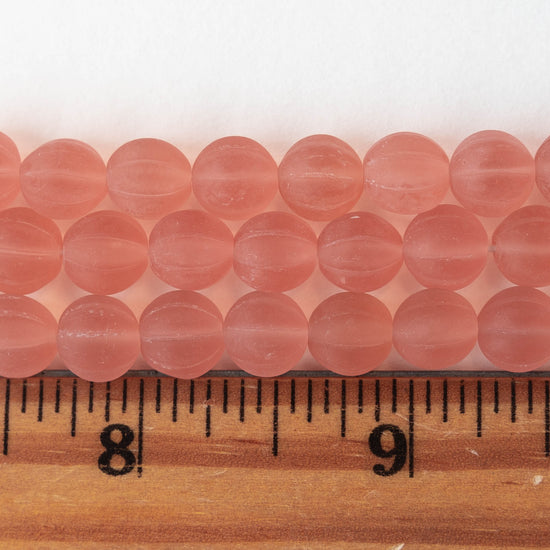 8mm Melon Bead - Rosaline Matte - 10 Beads