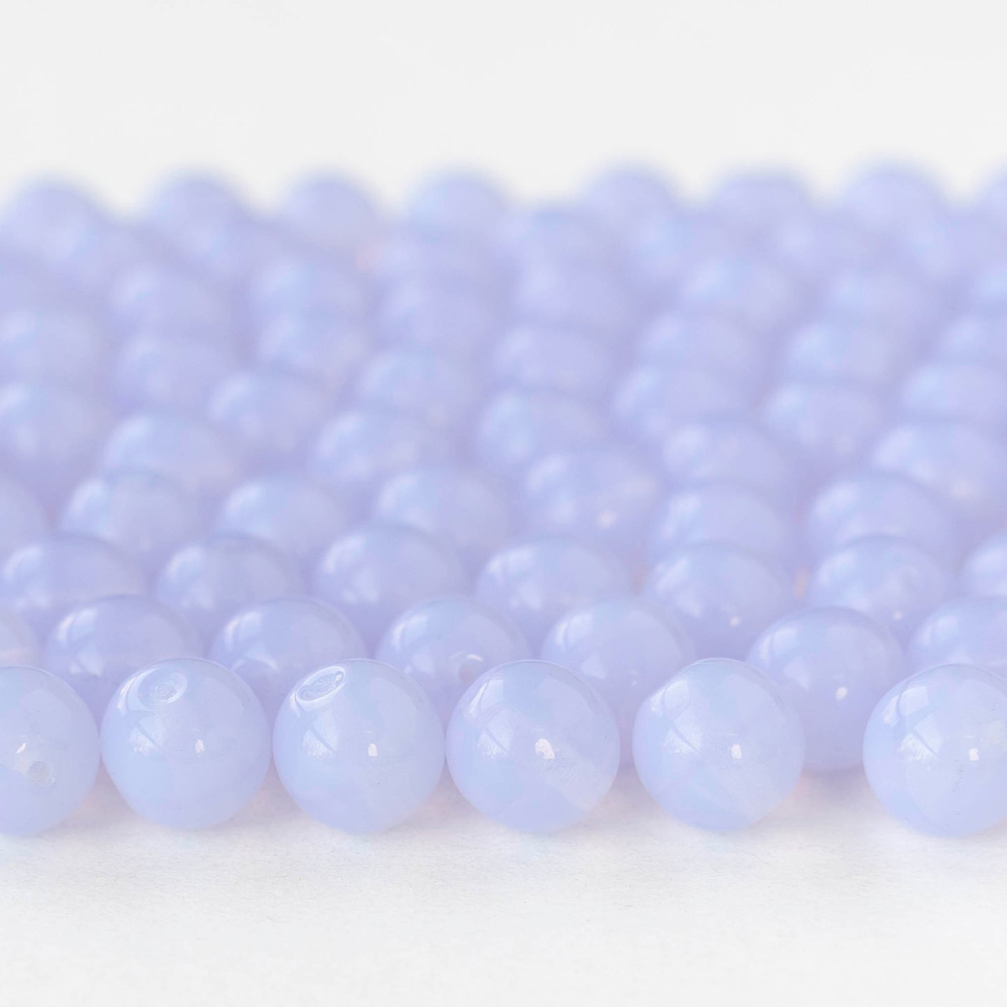8mm Round Glass Beads - Alexandrite Opaline - 50 beads