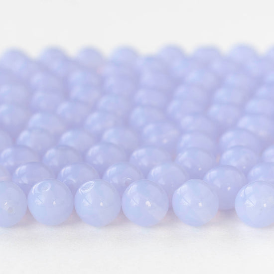 8mm Round Glass Beads - Alexandrite Opaline - 50 beads