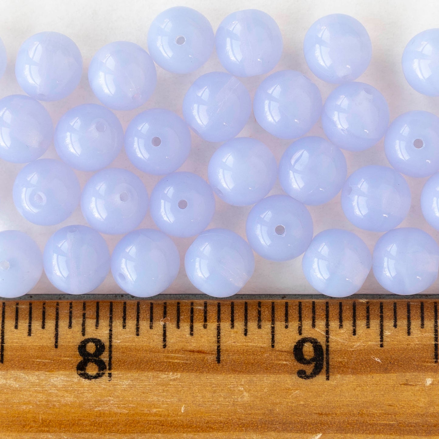 8mm Round Glass Beads - Alexandrite Opaline - 50 beads