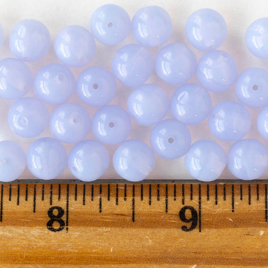 8mm Round Glass Beads - Alexandrite Opaline - 50 beads