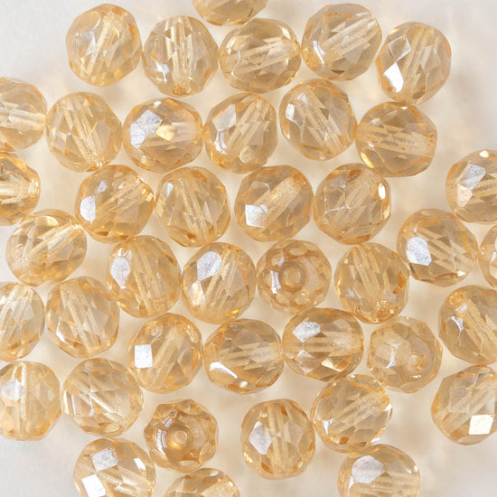 8mm Round Beads - Champagne - 20 Beads