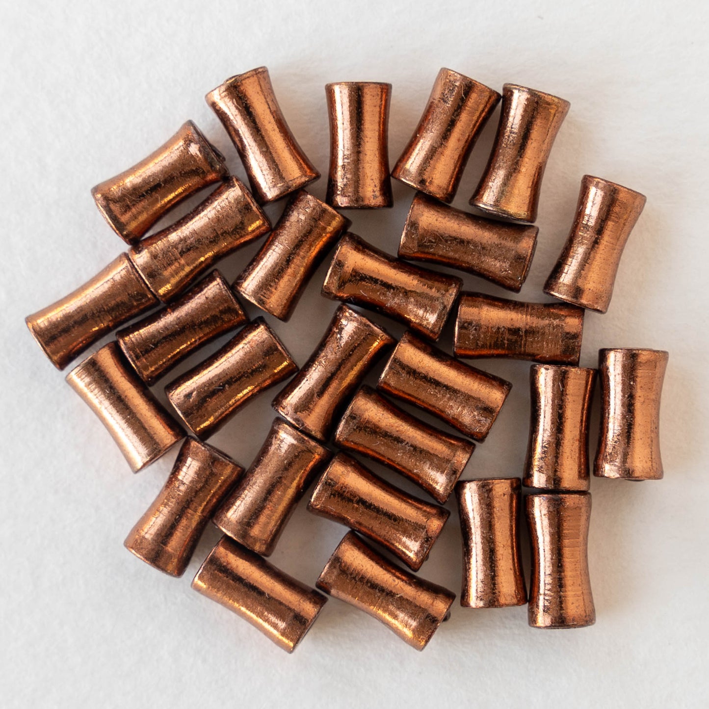 Copper Plated Brass Curved Tubes - 8mm - 20