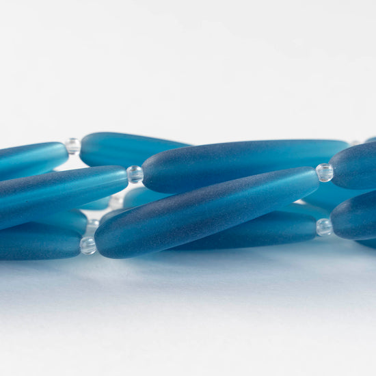 8x38mm Long Drill Drops - Teal - 10 Beads