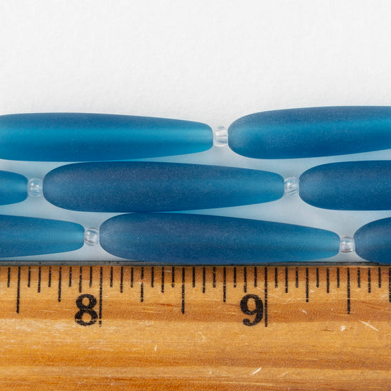 8x38mm Long Drill Drops - Teal - 10 Beads