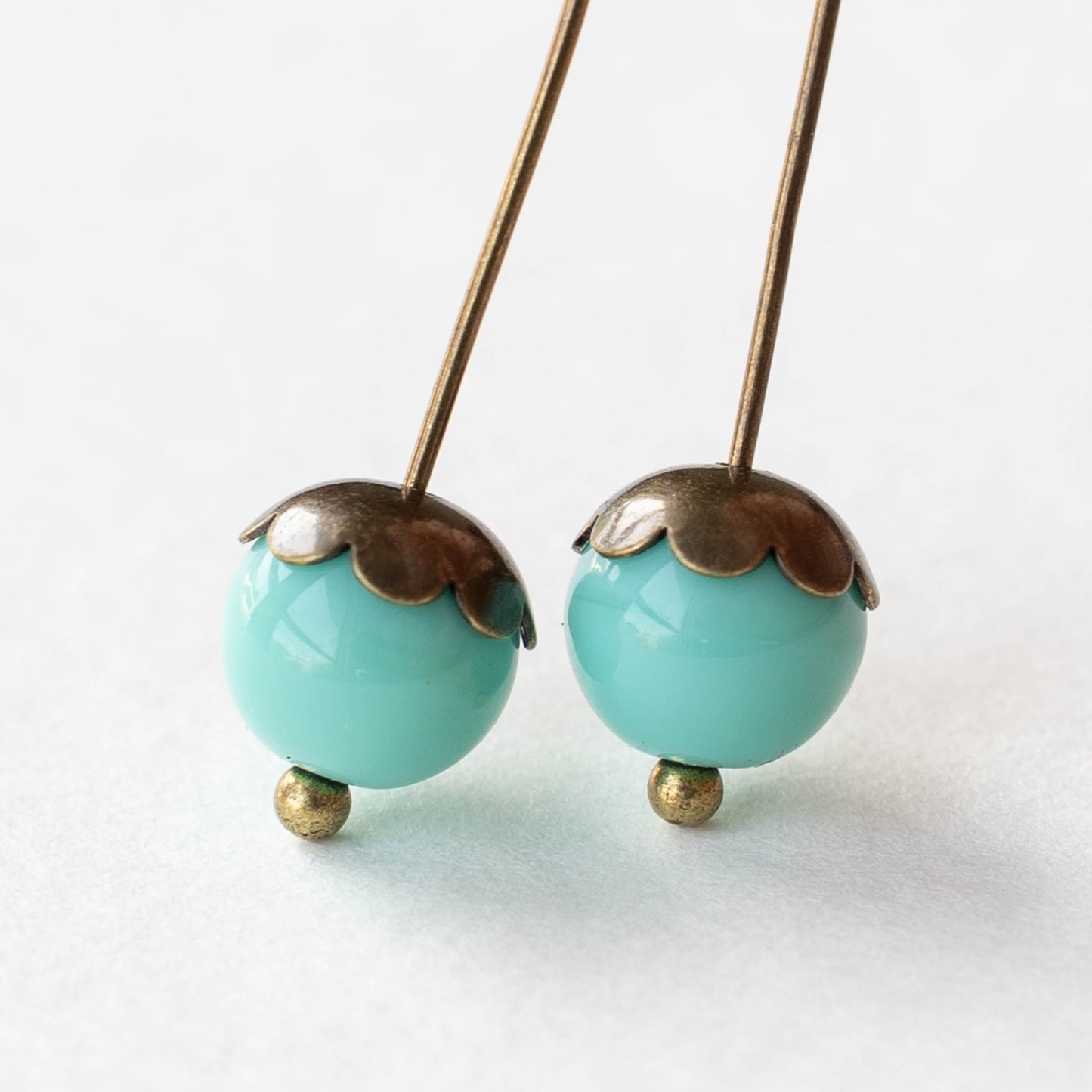 9mm Antiqued Brass Bead Caps - 20 Pieces