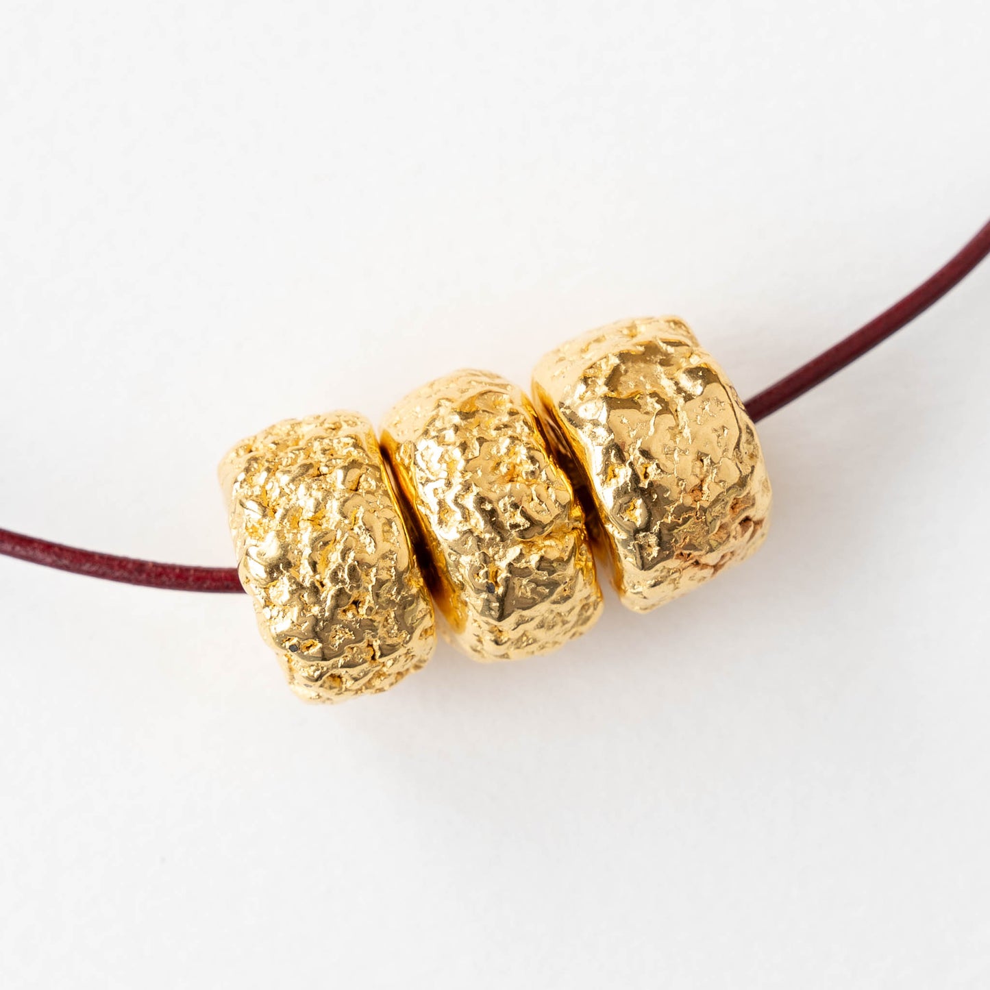 20mm 24K Gold Coated Ceramic Donut Beads - Gold - 10 Beads